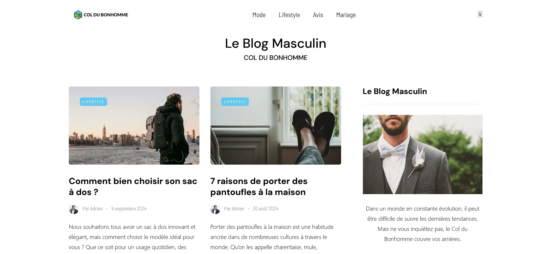 Col du Bonhomme : le blog pour affirmer votre style et votre bien-être