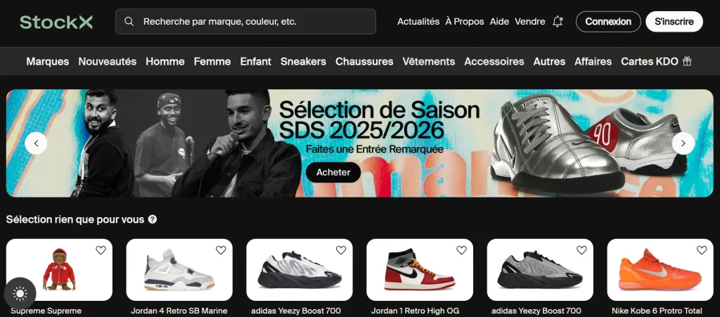 avis sur StockX