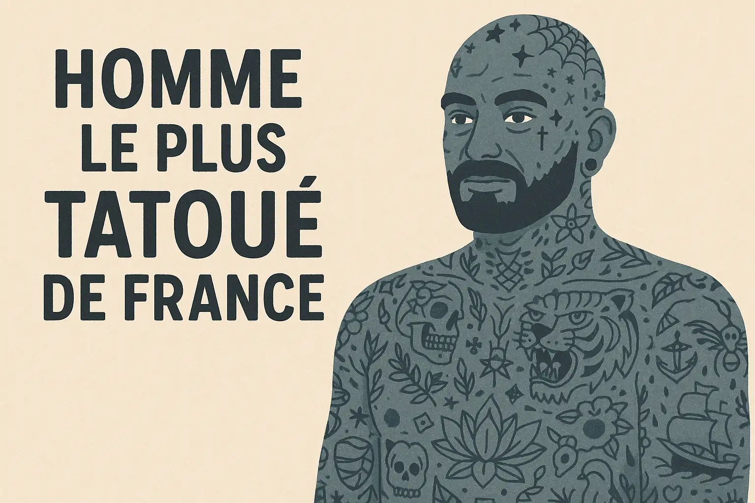 Qui est l’homme le plus tatoué de France ?