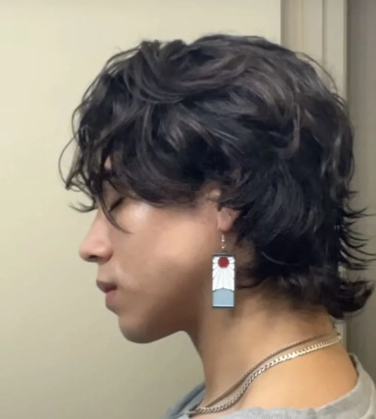 Wolf cut texturé