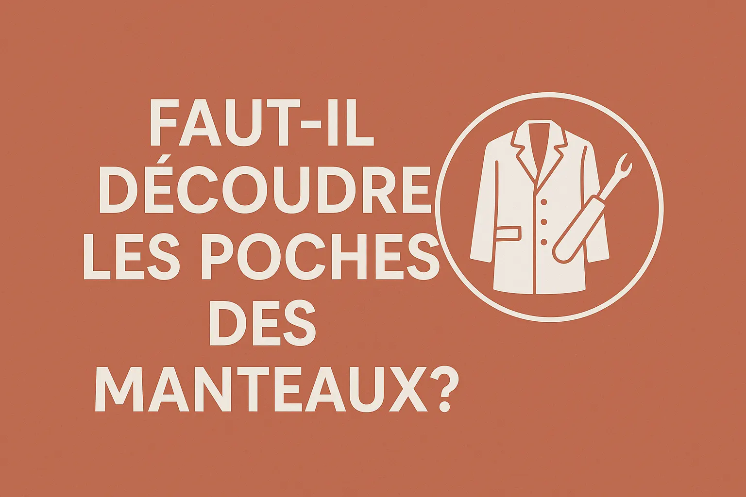 Faut-il découdre les poches des manteaux ?