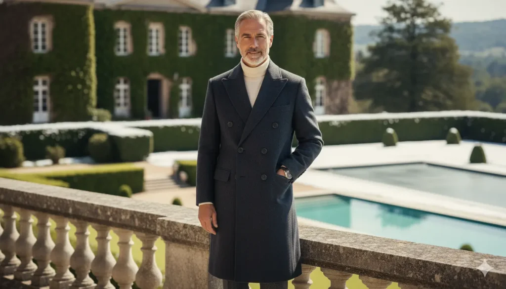 manteau long en laine ou en cachemire