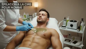 épilation à la cire pour homme