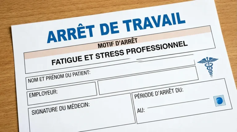 arrêt maladie pour fatigue et stress