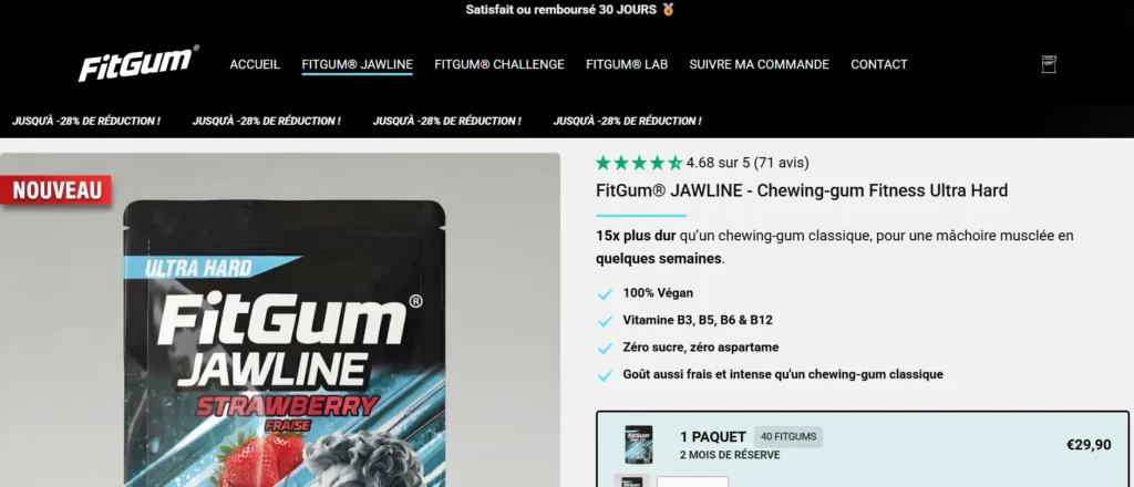 avis produit sur Fitgum Jawline