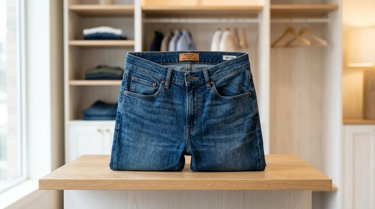 Jean homme taille W32 L32, vue de face sur fond neutre